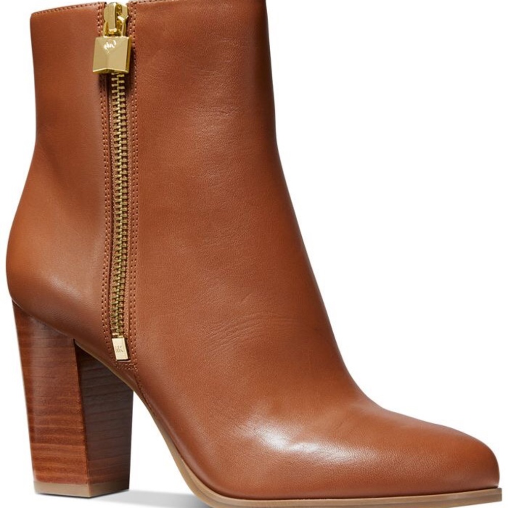 Michael Kors Frenchie Flex Booties Tan/Brown Leather